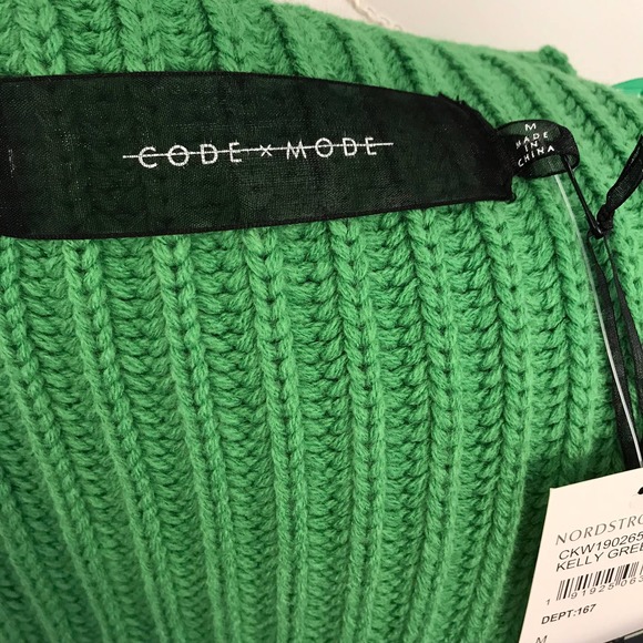 NWT Code X Mode Knit Green Cardigan Sweater - Picture 8 of 12